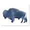 Designart - Navy Blue Bison Silhouette - Farmhouse Canvas Wall Art Print